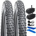 YunSCM 26x2.35 MTB Bike Tyres and Tubes - 60TPI Foldable Puncture Resistant