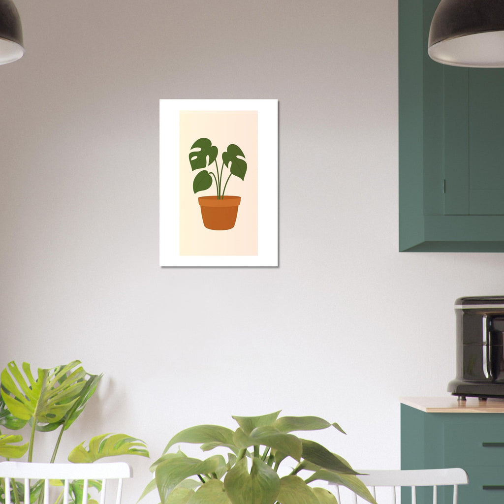 Minimalist Monstera Plant Print – Boho Botanical Wall Art