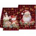 Vspek Christmas Kitchen Towels Set of 2 | Santa & Snowman Dish Towels