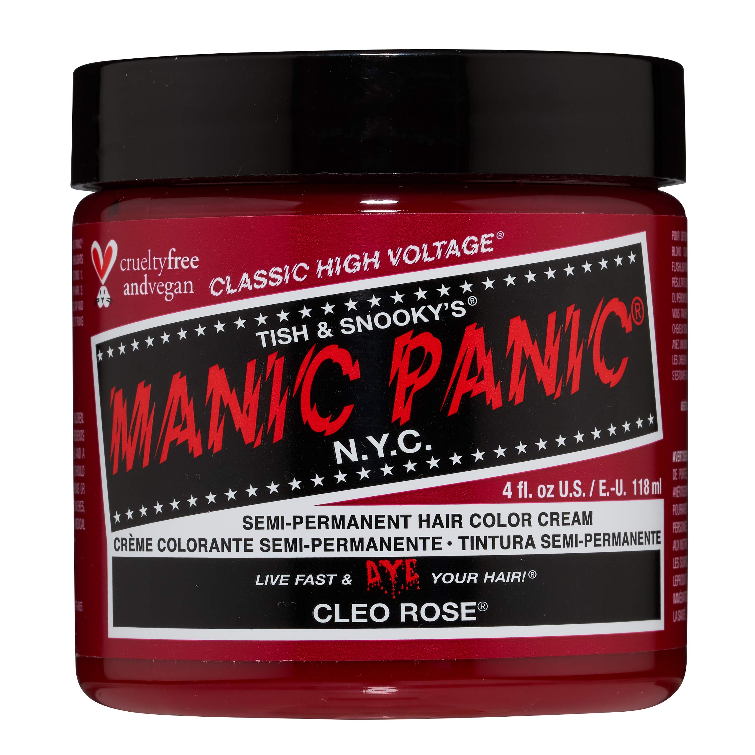 Manic Panic Cleo Rose Semi-Permanent Hair Color Cream - 118ml Pink Dye