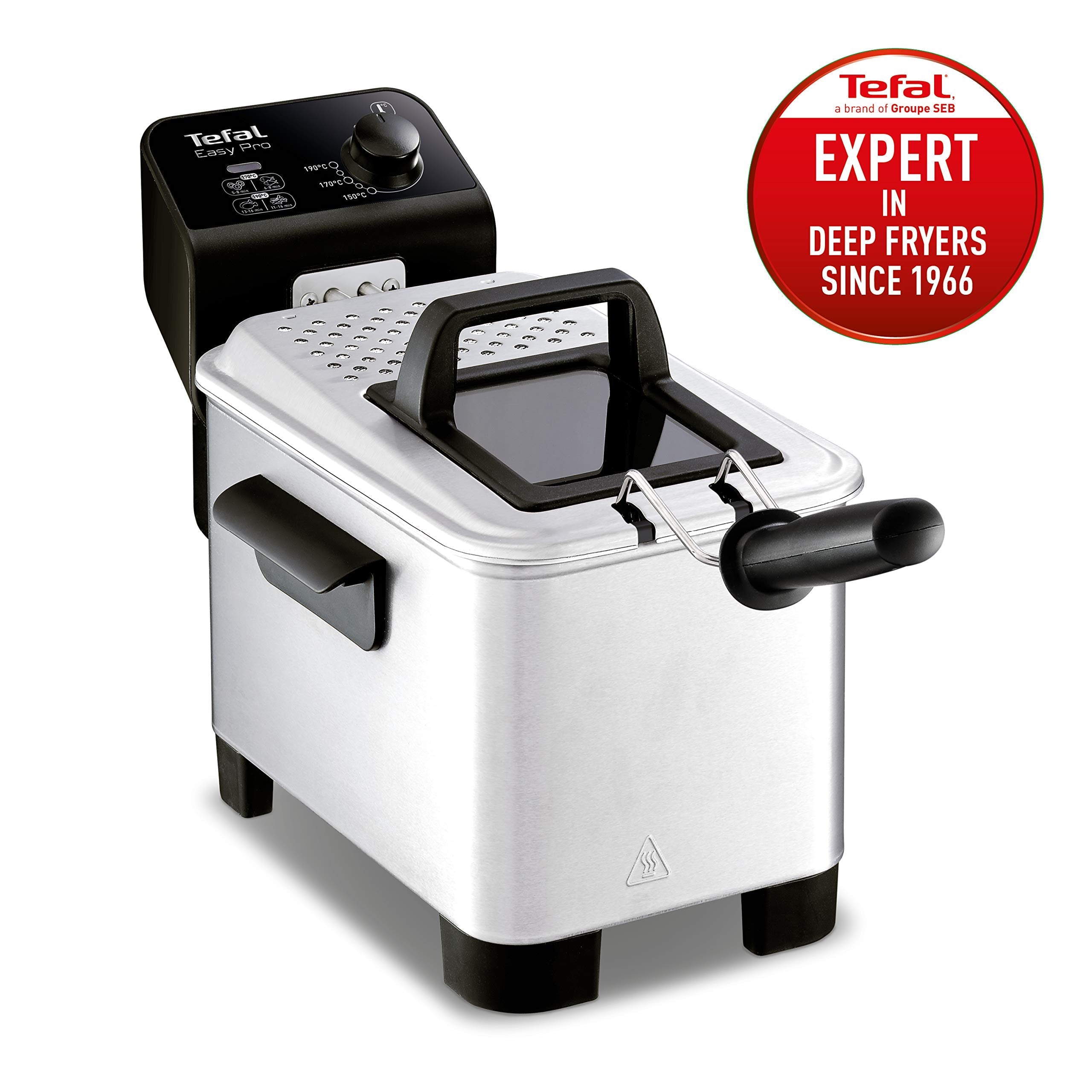 Tefal Easy Pro Deep Fryer | 3L Stainless Steel Semi-Pro Fryer | 2100W