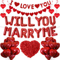 Will You Marry Me Proposal Decorations – 46 Pcs Red Heart Set