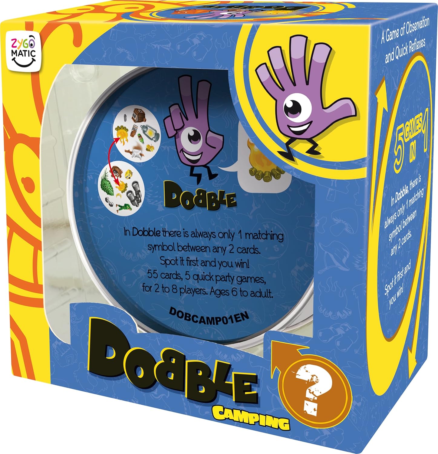 Dobble Camping Card Game by Snaps – Fast-Paced Family Observation Game