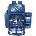 Hap Tim 4-Person Picnic Backpack | Insulated Cooler & Fleece Blanket