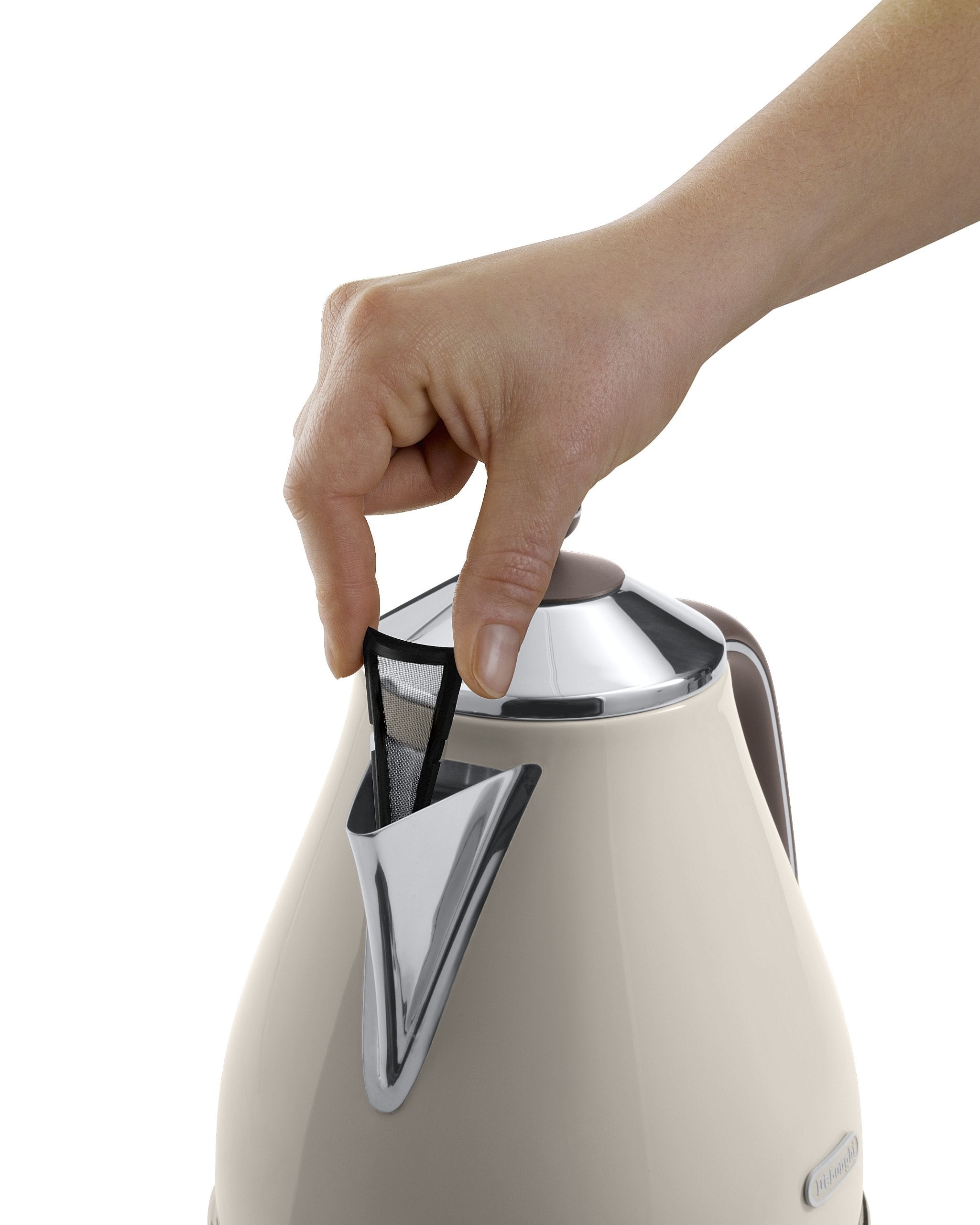 De'Longhi Icona Vintage Electric Kettle – 1.7L Retro Design, Cream