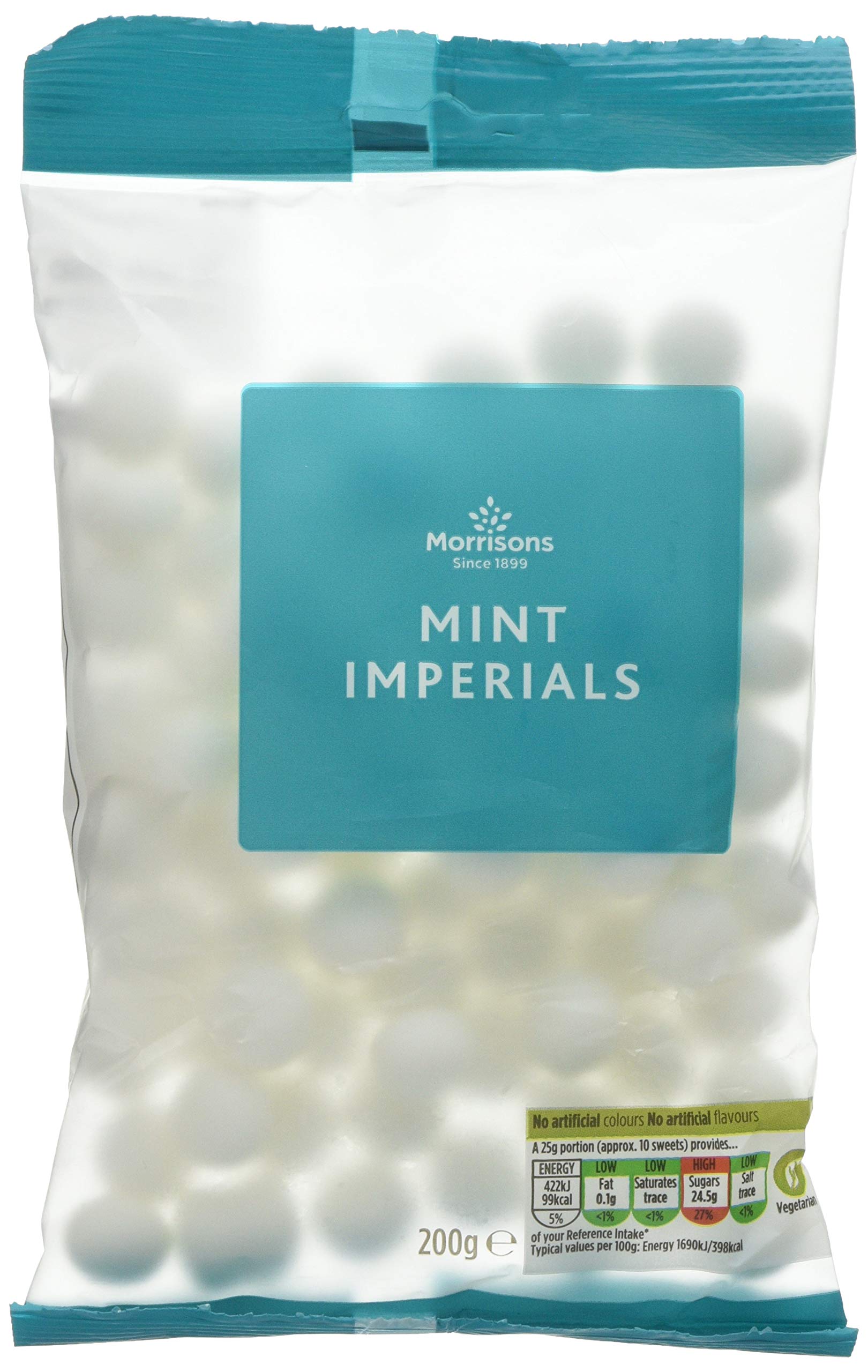 Morrisons Mint Imperials – Refreshing Mint Candy, 200g (Pack of 16)