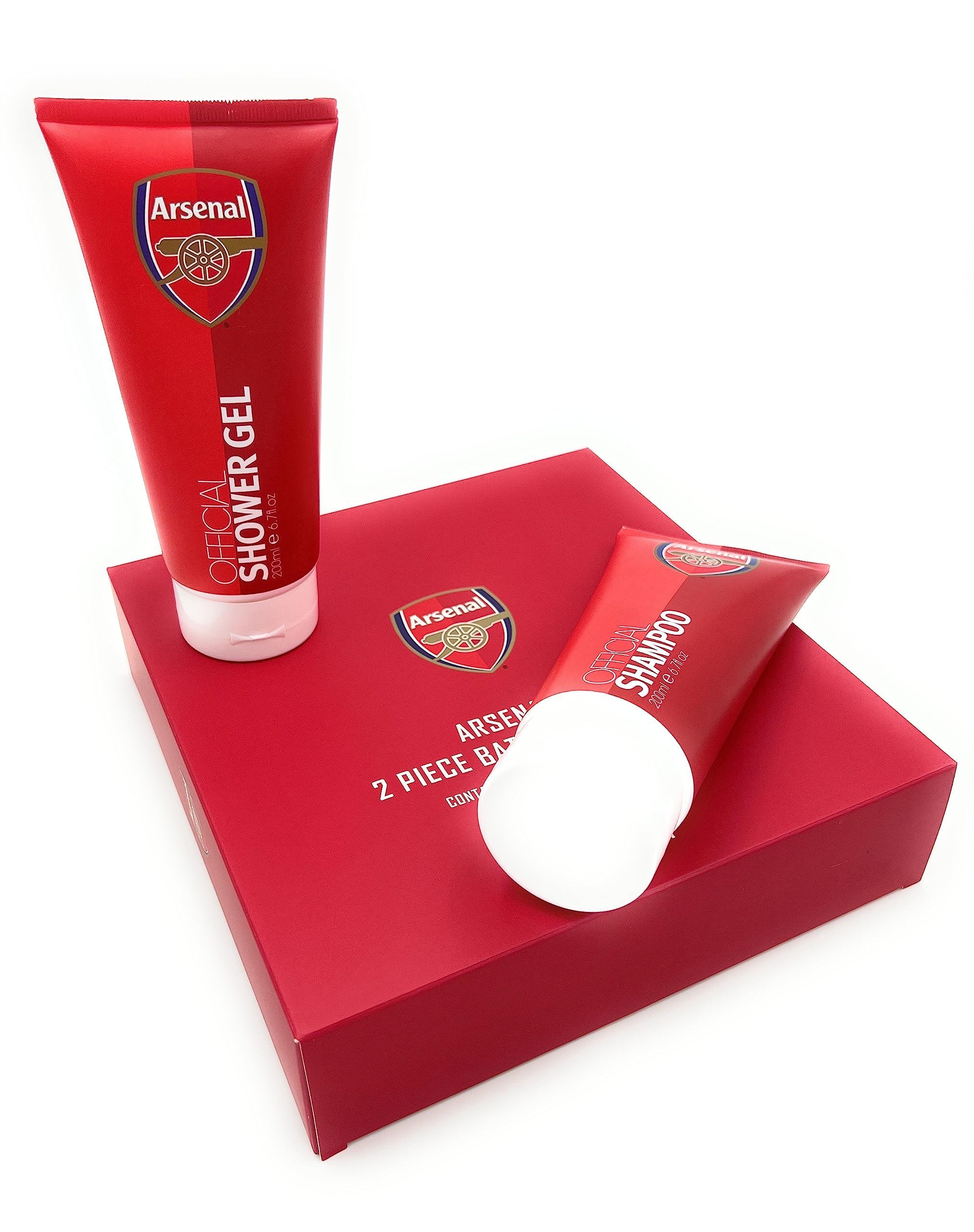 Arsenal FC Mens Grooming Gift Set | Wash Bag, Shampoo & Shower Gel
