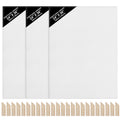 Kurtzy 3 Pack Large Pre Stretched Cotton Canvas - 60 x 90cm for Oil & Acrylic