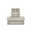 Modern Threads Amaris 6-Piece Jacquard Towel Set – 100% Combed Cotton