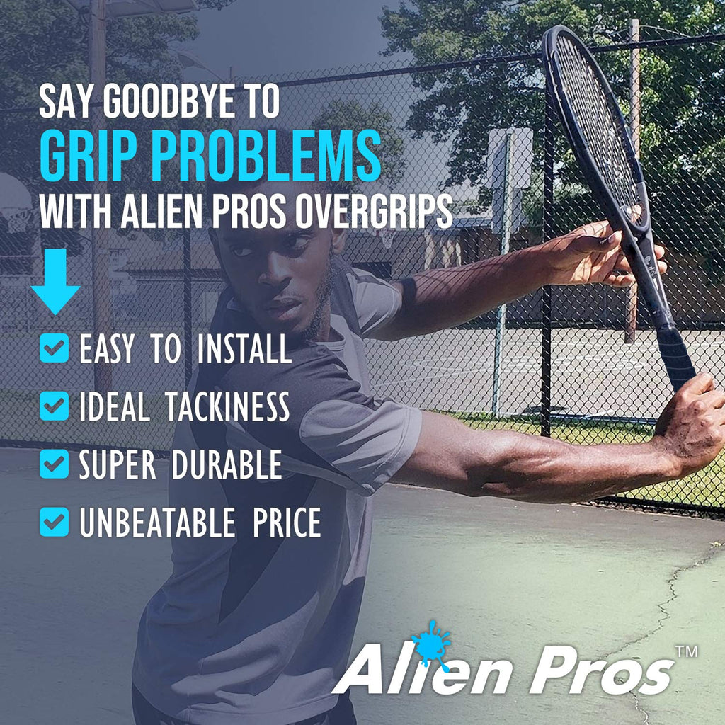 Alien Pros Tennis Racket Overgrip - 60 Pack Precut Dry Feel Tape
