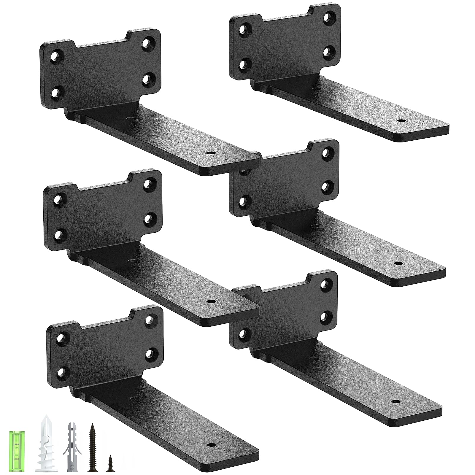 Yeabett 6 Pack Heavy Duty Shelf Brackets | 15cm Metal Wall Brackets