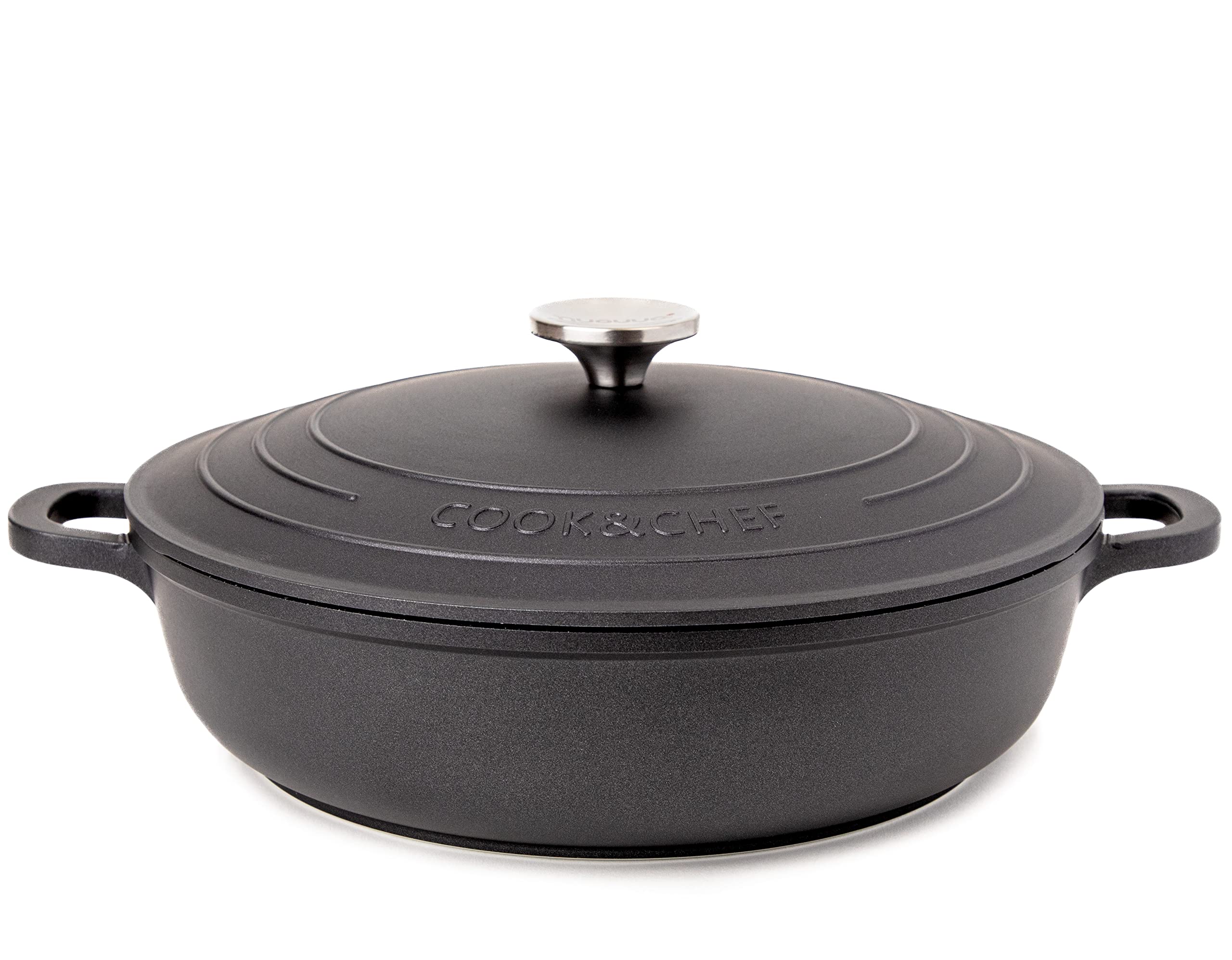 Nuovva Non-Stick Aluminium Casserole Dish – 3.9L Shallow Dutch Oven