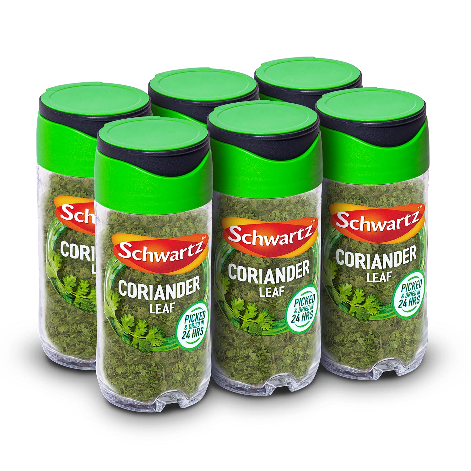 Schwartz Dried Coriander Leaf - 7g Glass Jar - Pack of 6 Bulk Herbs
