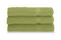 Gabel Pure Cotton Face Towels – Moss Green Terry Sponge Set of 3