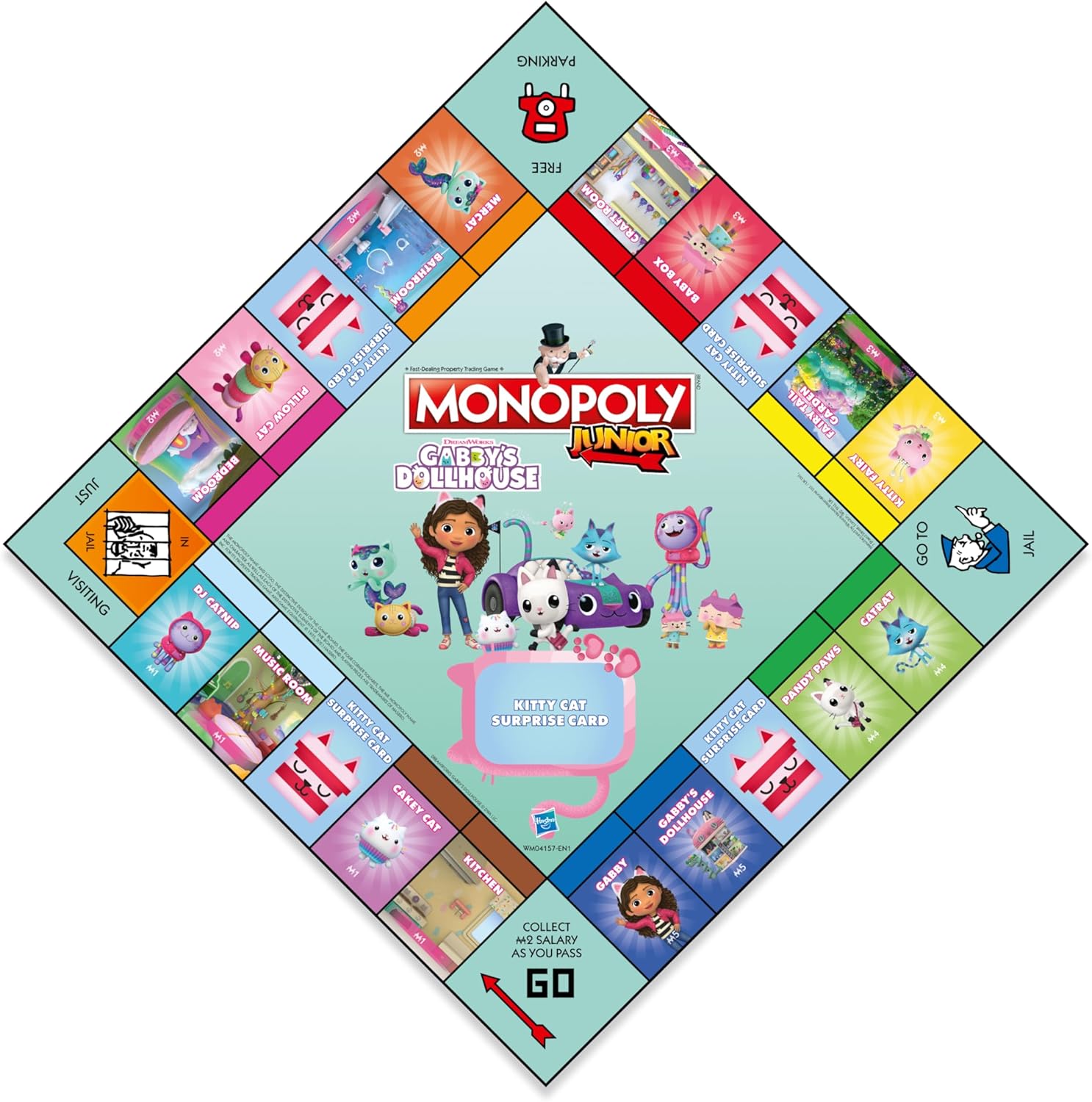Hasbro Monopoly Junior: Gabby's Dollhouse Edition Board Game for Kids