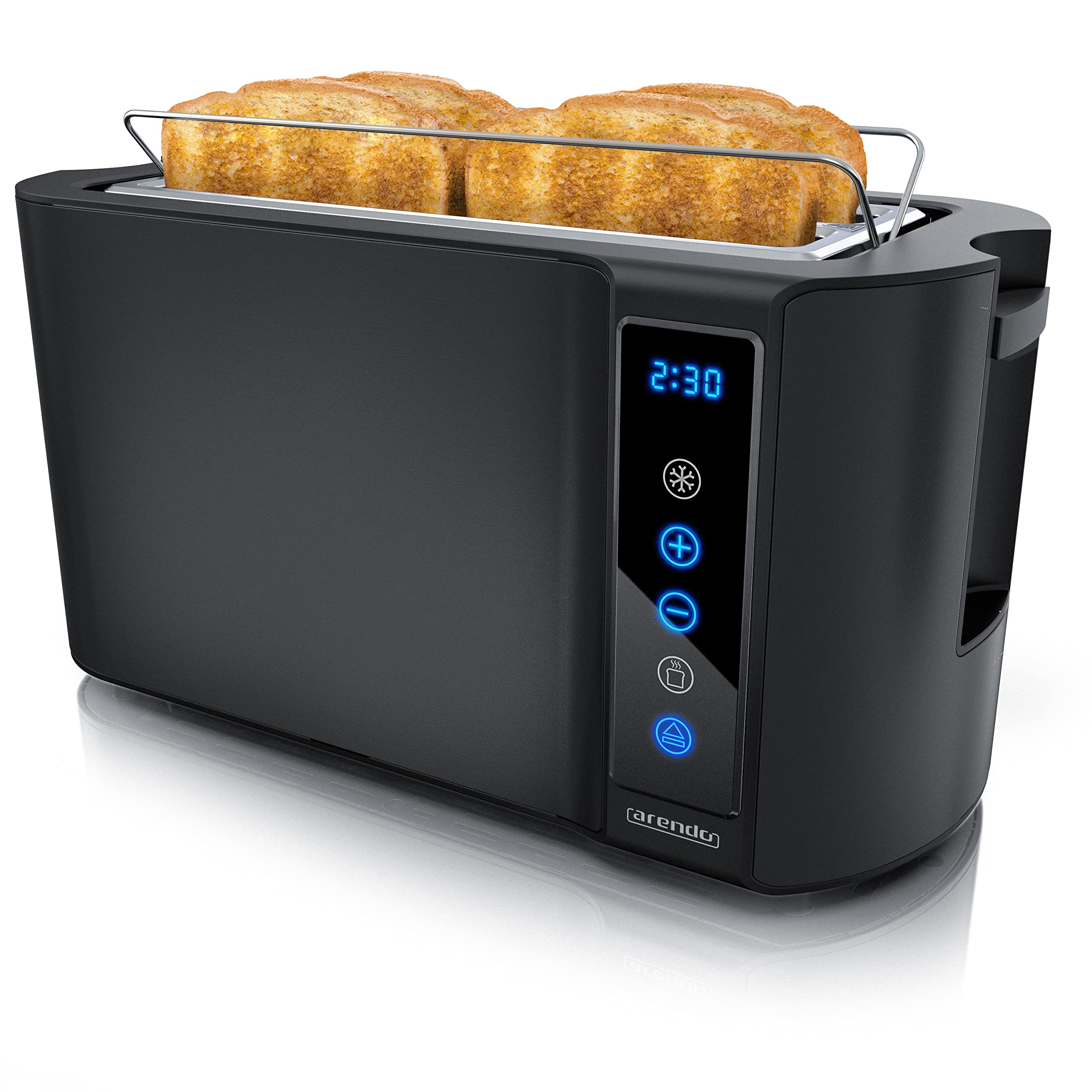 Arendo 4-Slice Long Slot Toaster with Touch Panel and Warming Rack