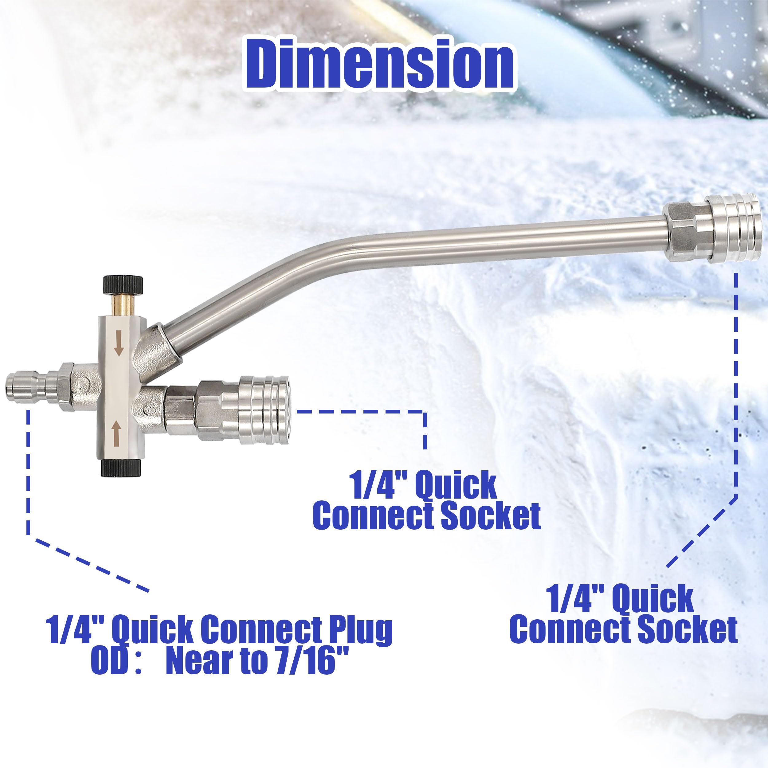 Tool Daily Foam Cannon Dual-Connector | Pressure Washer Double Tip Adapter