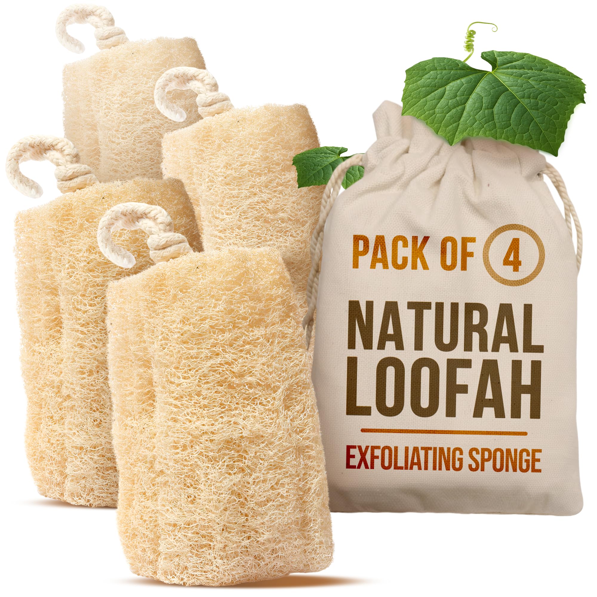 Natural Egyptian Loofah – Exfoliating Body Scrubber Sponge