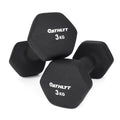 Athlyt Neoprene Dumbbell Weights – 3kg Hexagonal Hand Weights, Set of 2