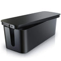 Bearware Cable Management Box – Black Socket Organizer and Cord Hider