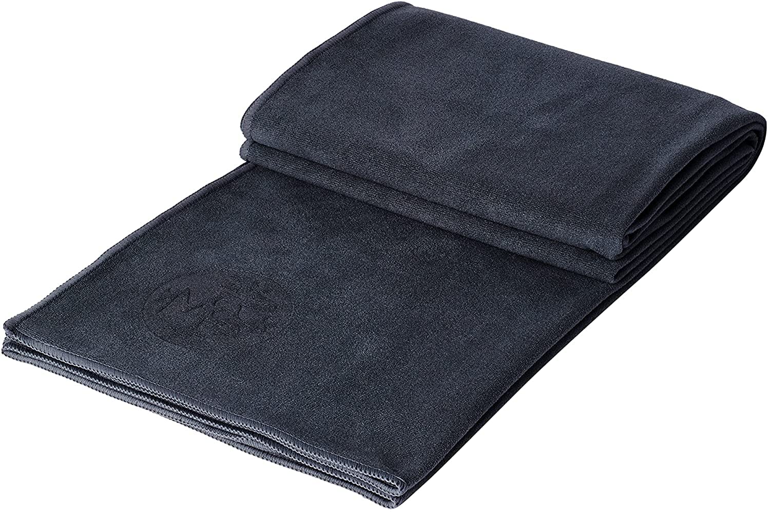Manduka Equa Yoga Towel Mat – Microfiber Non-Slip Mat in Thunder