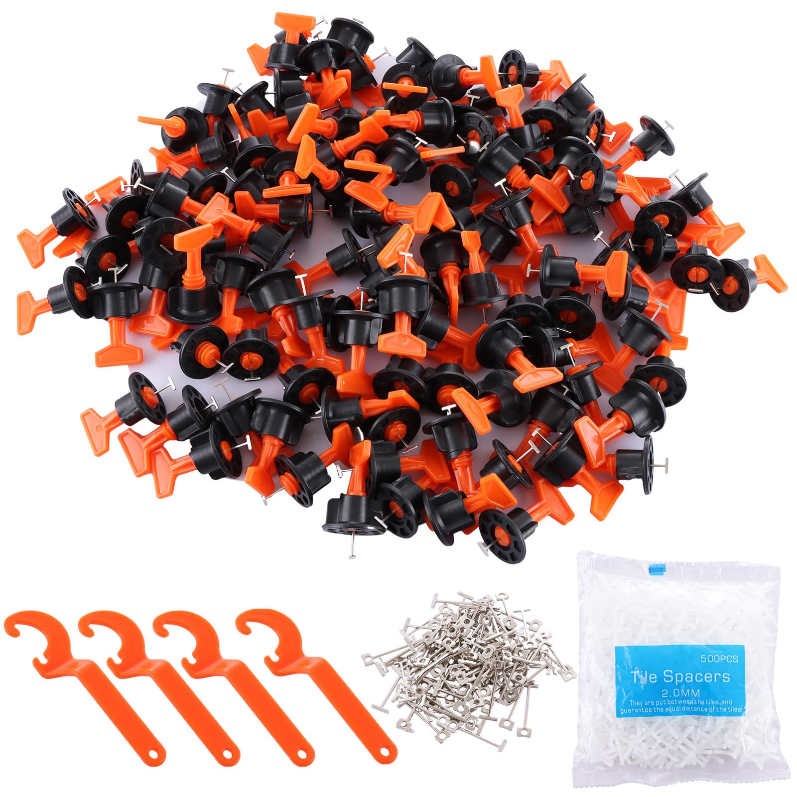 LOLYSIC Tile Leveling System Kit | 804Pcs Floor & Wall Installation Tool