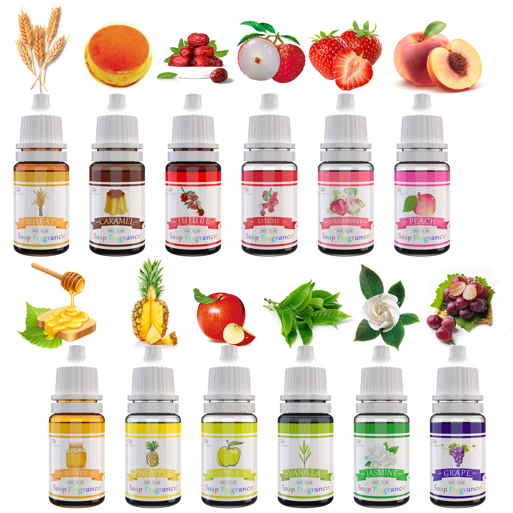 Soap Fragrance Oil - 12 Concentrated Scents for Bath Bomb Making