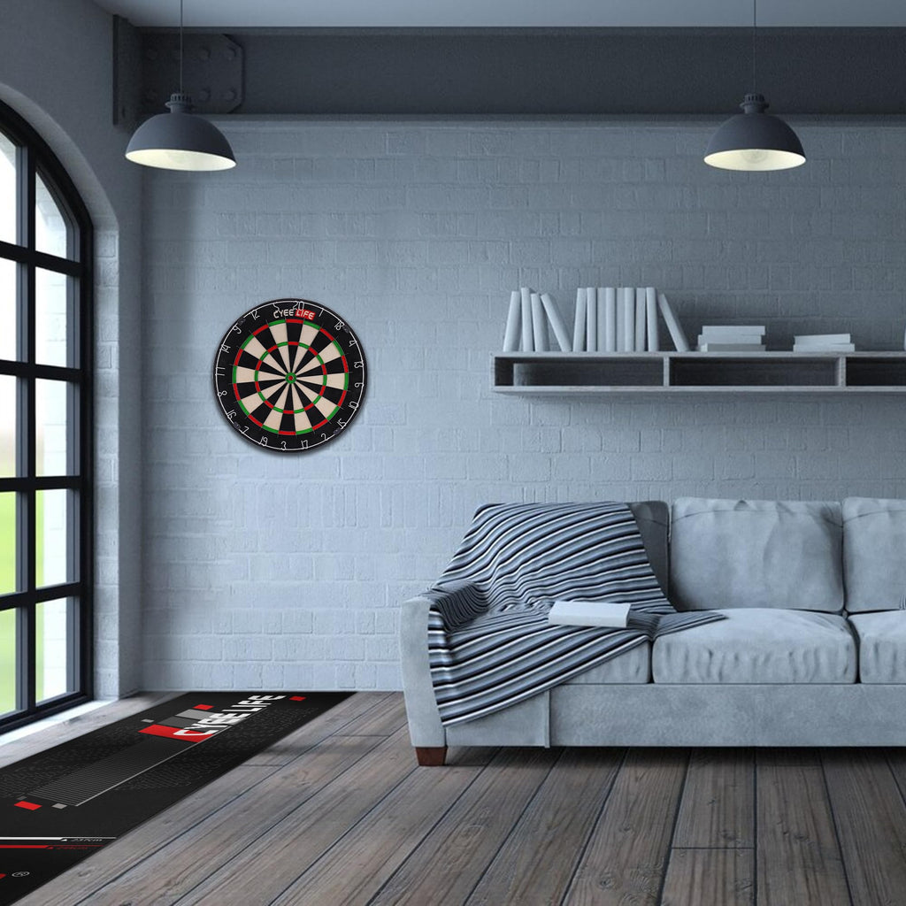CyeeLife Professional Darts Mat – Non-Slip Floor Protector, 297x66cm
