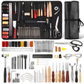 Nicpro 85PCS Leather Working Tools Kit with Storage Bag for DIY Crafting