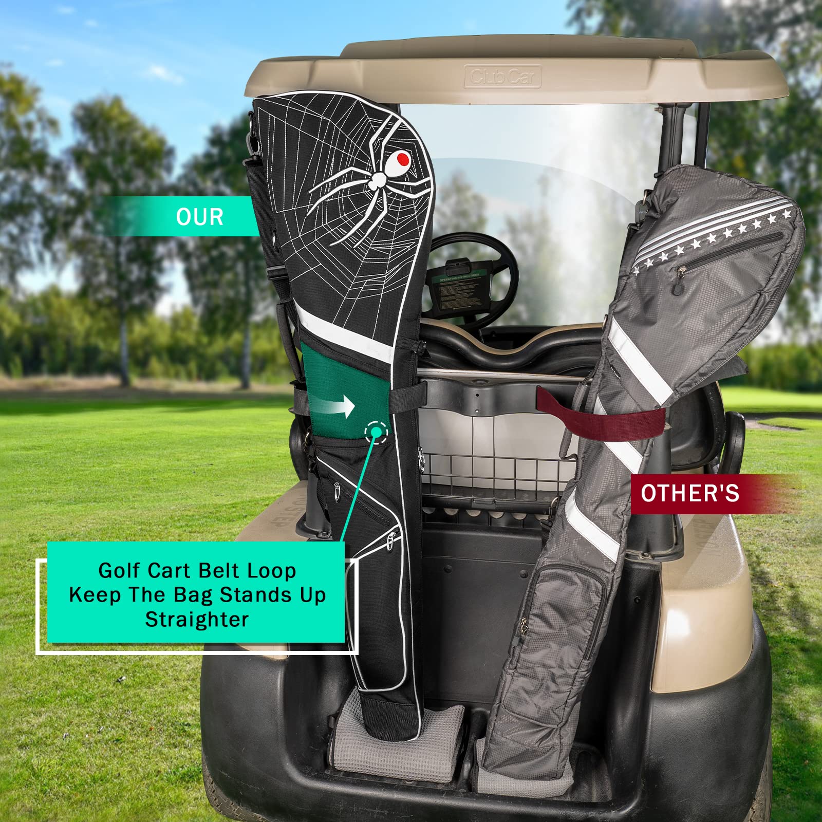 LZFAN Expandable Golf Travel Bag | Sunday Practice Bag for 14 Clubs