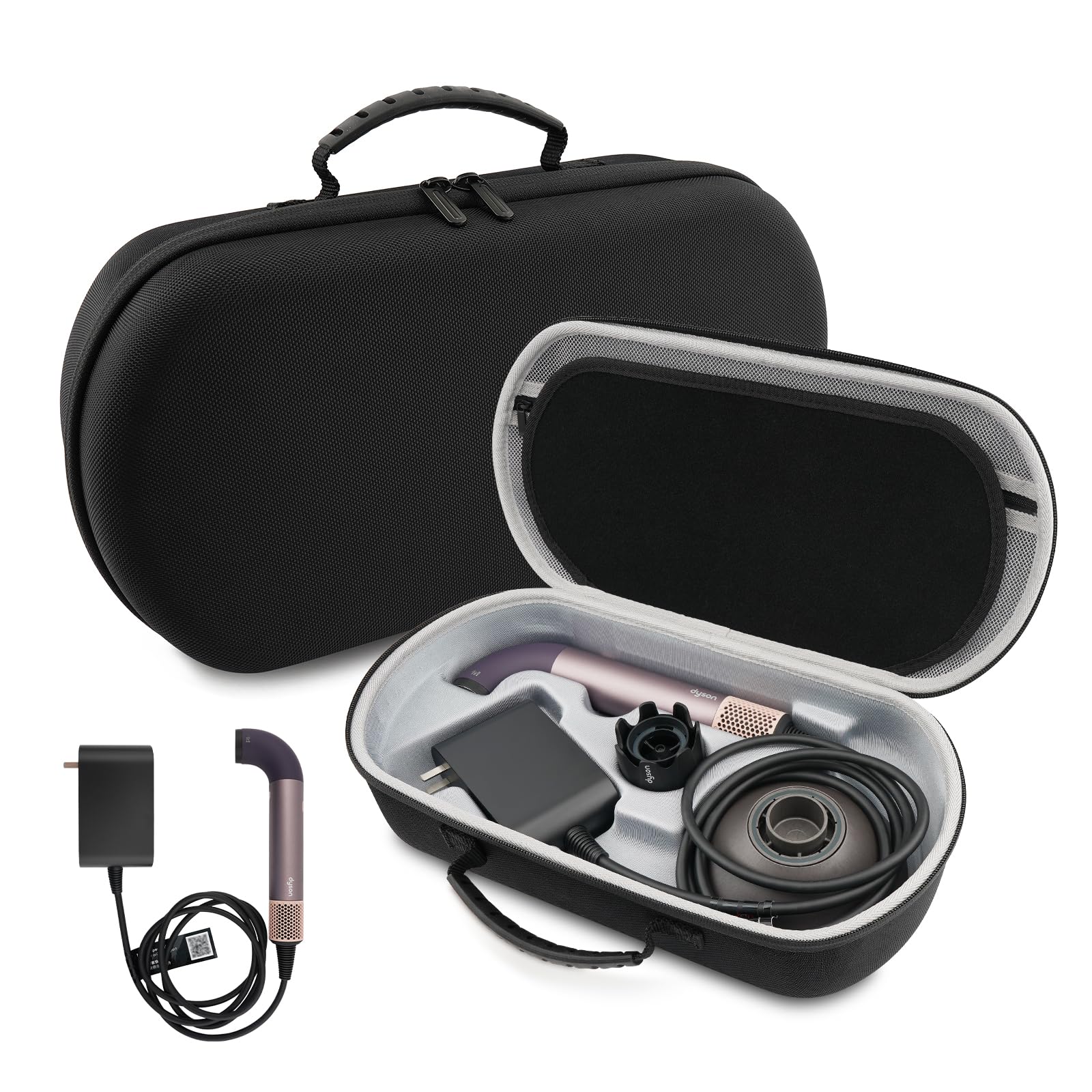 XINGFUDAO Hard Travel Carrying Case for Dyson Supersonic R - Black EVA