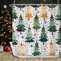 Jolof Store Christmas Tree Shower Curtain | 71x71 Waterproof Polyester