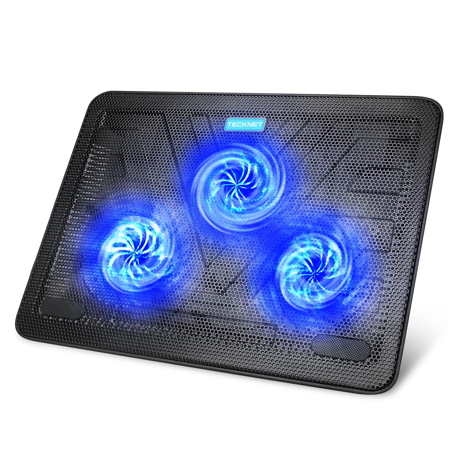 TECKNET Laptop Cooling Pad | 3 Quiet Fans for 12-17 Inch Notebooks