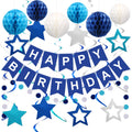 Jolof Store Navy Blue Birthday Decoration Kit – Banner and Party Supplies