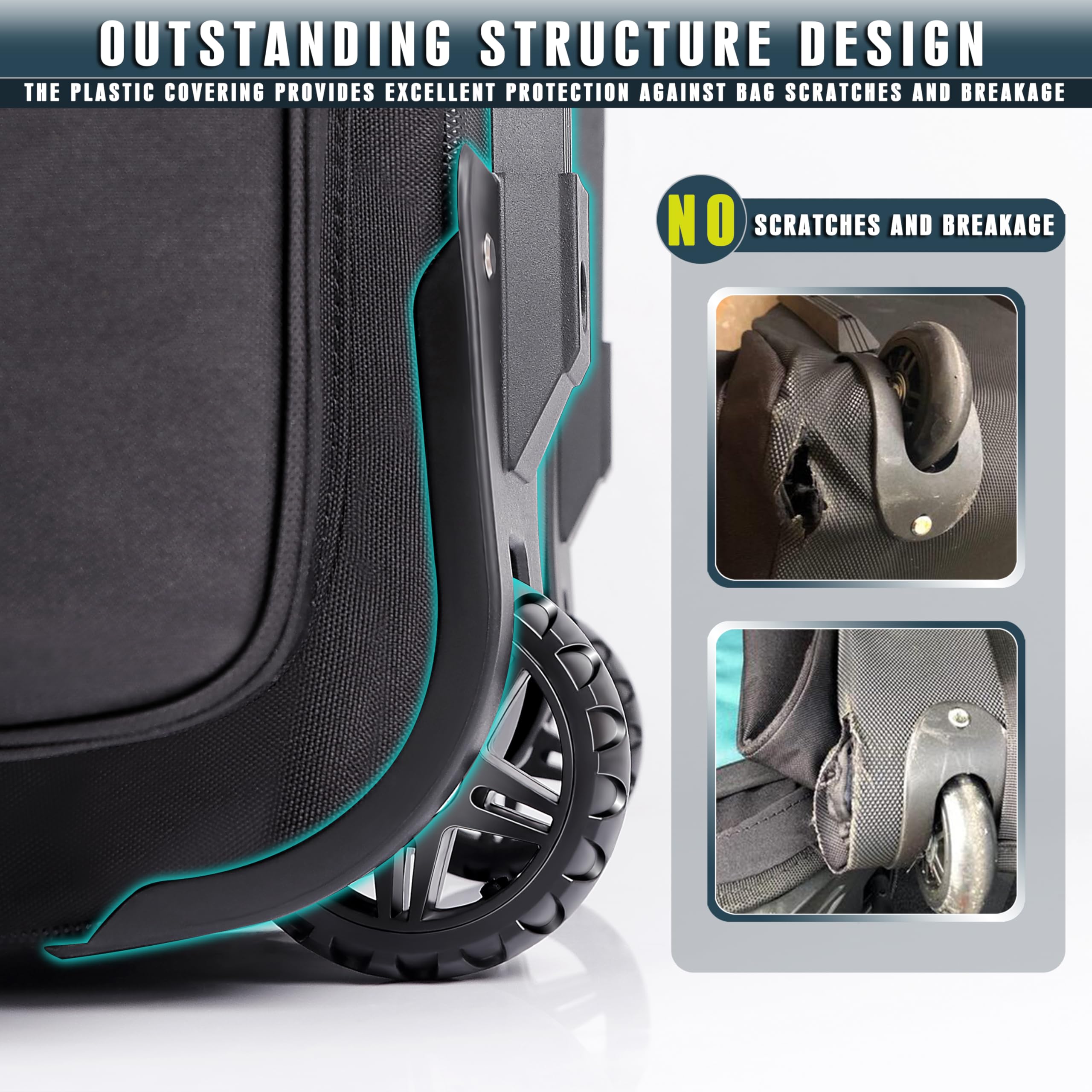 CHAMPKEY 1.0 Golf Travel Bag - 1200D Oxford Fabric with Support Rod