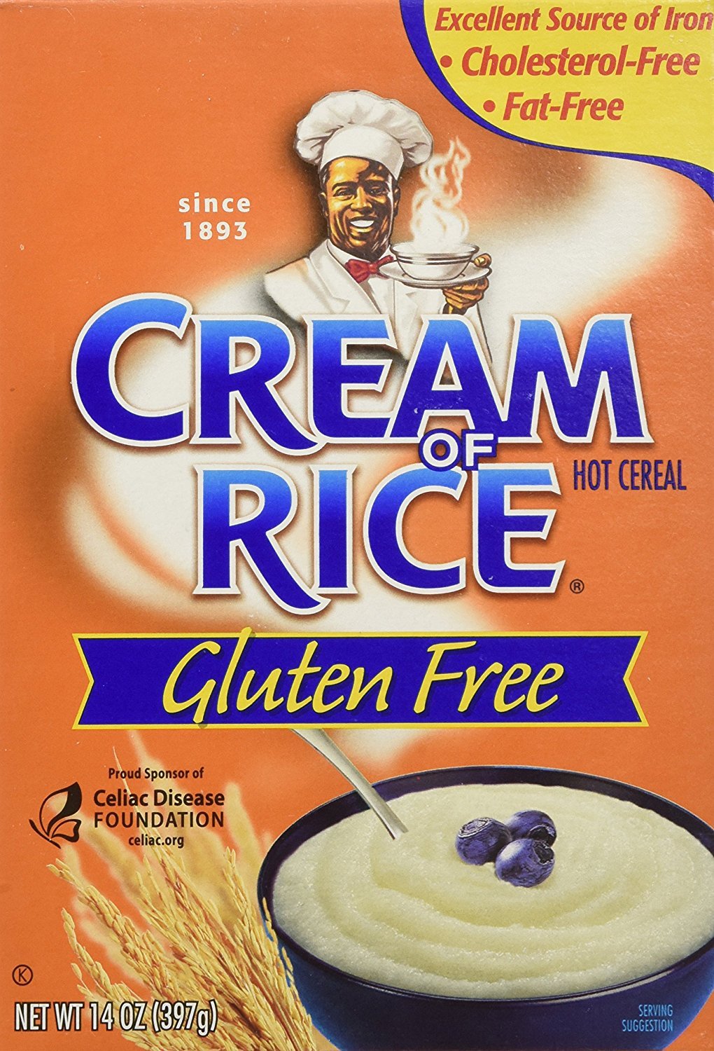 Cream of Rice Hot Cereal – Gluten-Free Rice Porridge, 14oz (4 Pack)