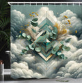 Abakuhaus Eucalyptus Leaves Shower Curtain | Waterproof Fabric, 175x200cm