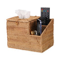 Rattan Square Tissue Box Cover – Woven Cube Organizer