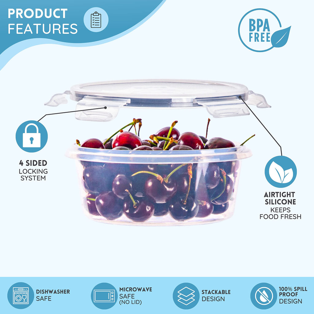 Nuovva 60-Piece Airtight Food Storage Containers – BPA Free Plastic Set