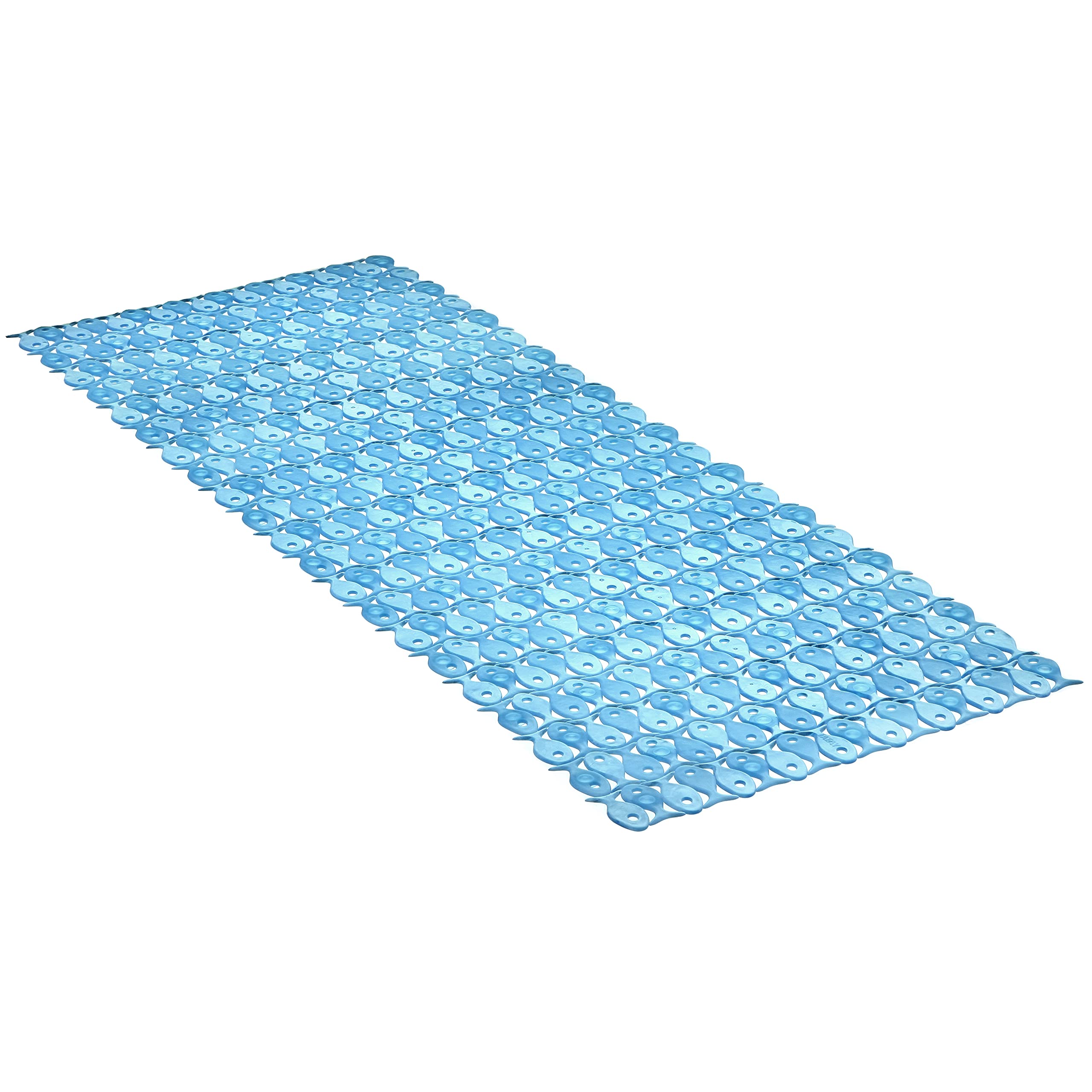 TATAY Pisces Non-slip PVC Bath Mat – Anti-Bacterial Blue, 97 x 36 cm