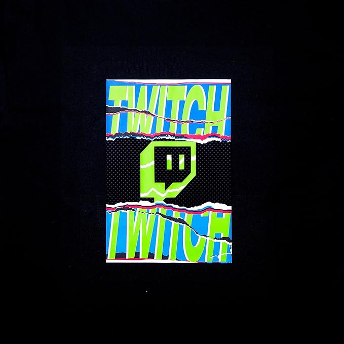 Twitch Graphic T-Shirt – Official Unisex 100% Cotton Tee, Black