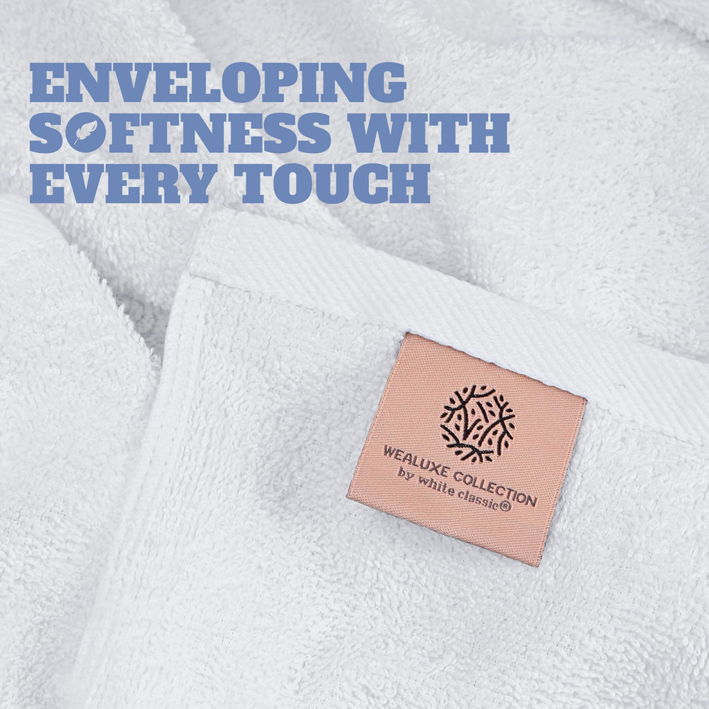 Wealuxe Cotton Bath Towels – 4 Pack Soft Hotel Quality – 68x132 CM