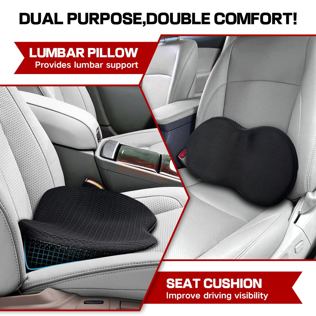 HIAHXC Memory Foam Car Seat Cushion Wedge Driver Cushion for Sciatica - image 3