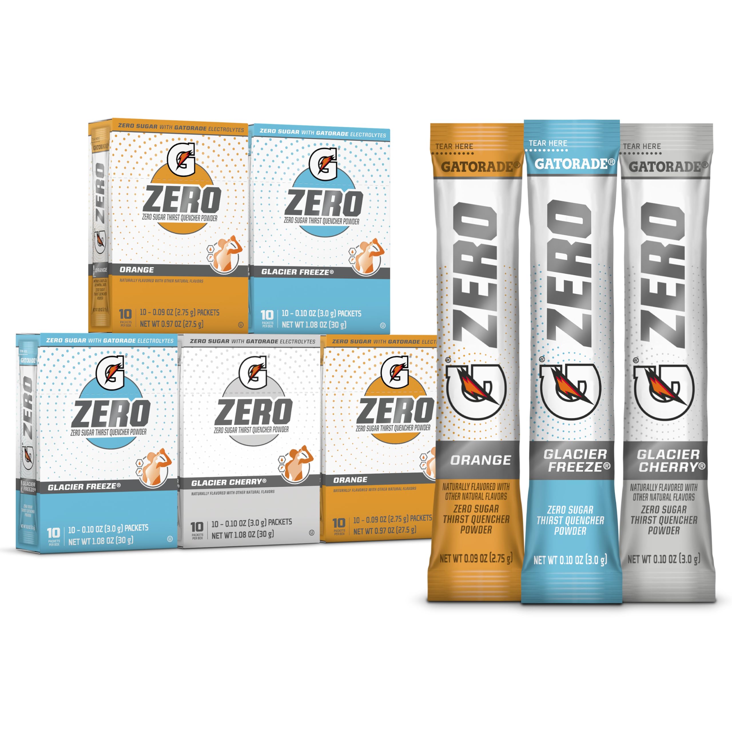 Gatorade Zero Electrolyte Powder Variety Pack - Sugar Free, 50 Count