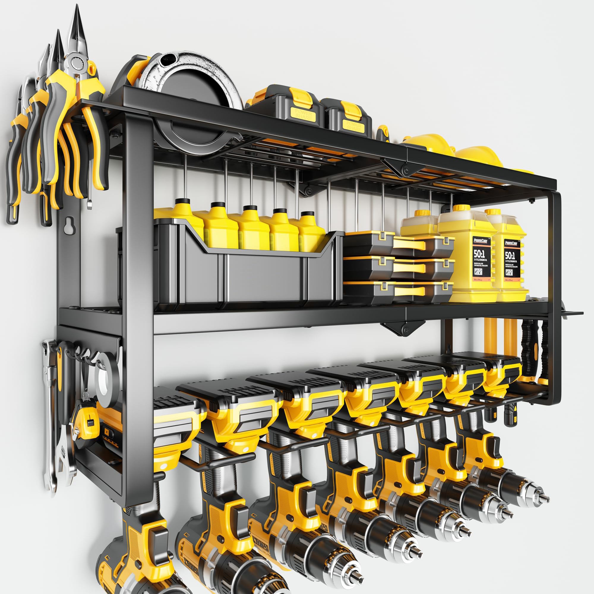 Power Tool Organizer - 3-Layer Heavy Duty Iron Drill Rack