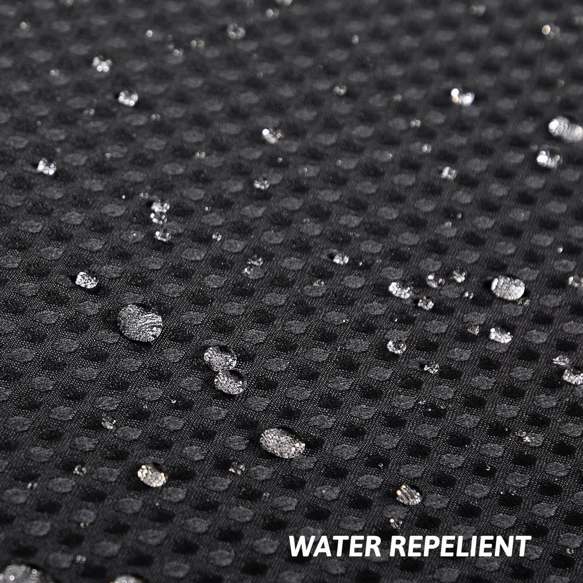 Furlinic Shower Curtain Hookless Black Jacquard Waffle Fabric 75inch Long Weighted Anti Mould with White Polyester Snap in Liner and Mesh Curtains - image 4