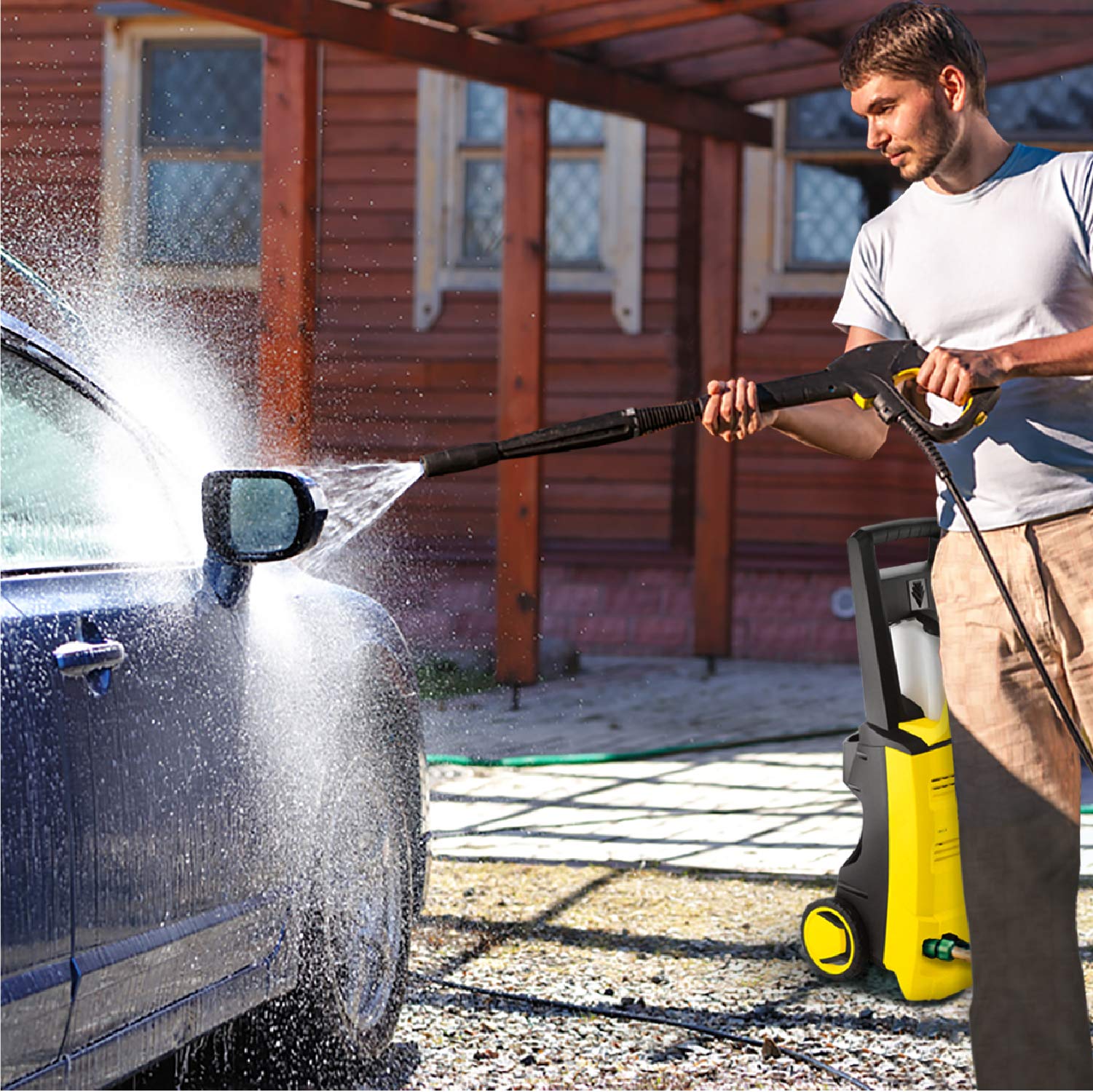 KNOFER 15m High Pressure Washer Hose for Kärcher K2-K7 | Quick Connect