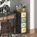 VEDECASA 4-Drawer Slim Fabric Dresser – Tall Vertical Storage Tower Unit