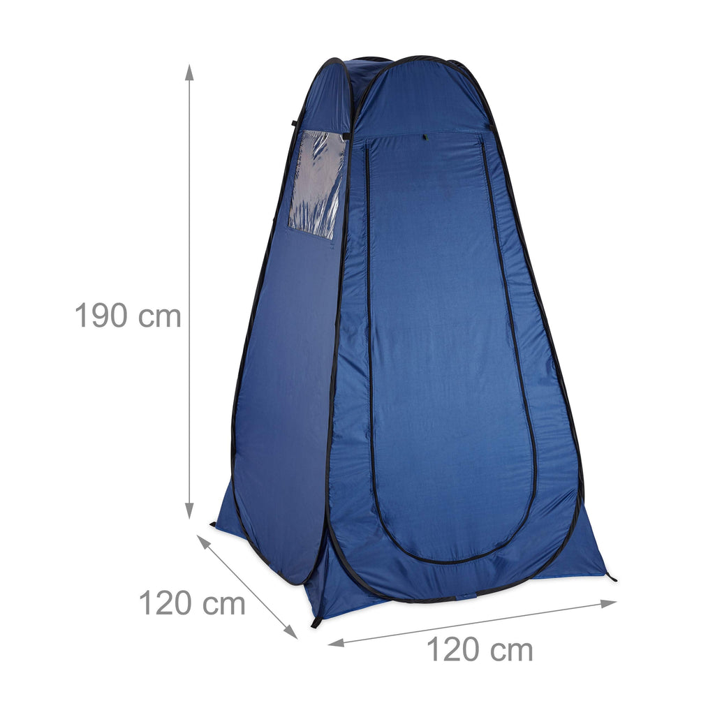 Relaxdays Pop Up Changing Tent | Waterproof Privacy Shelter, UV 50+, Blue