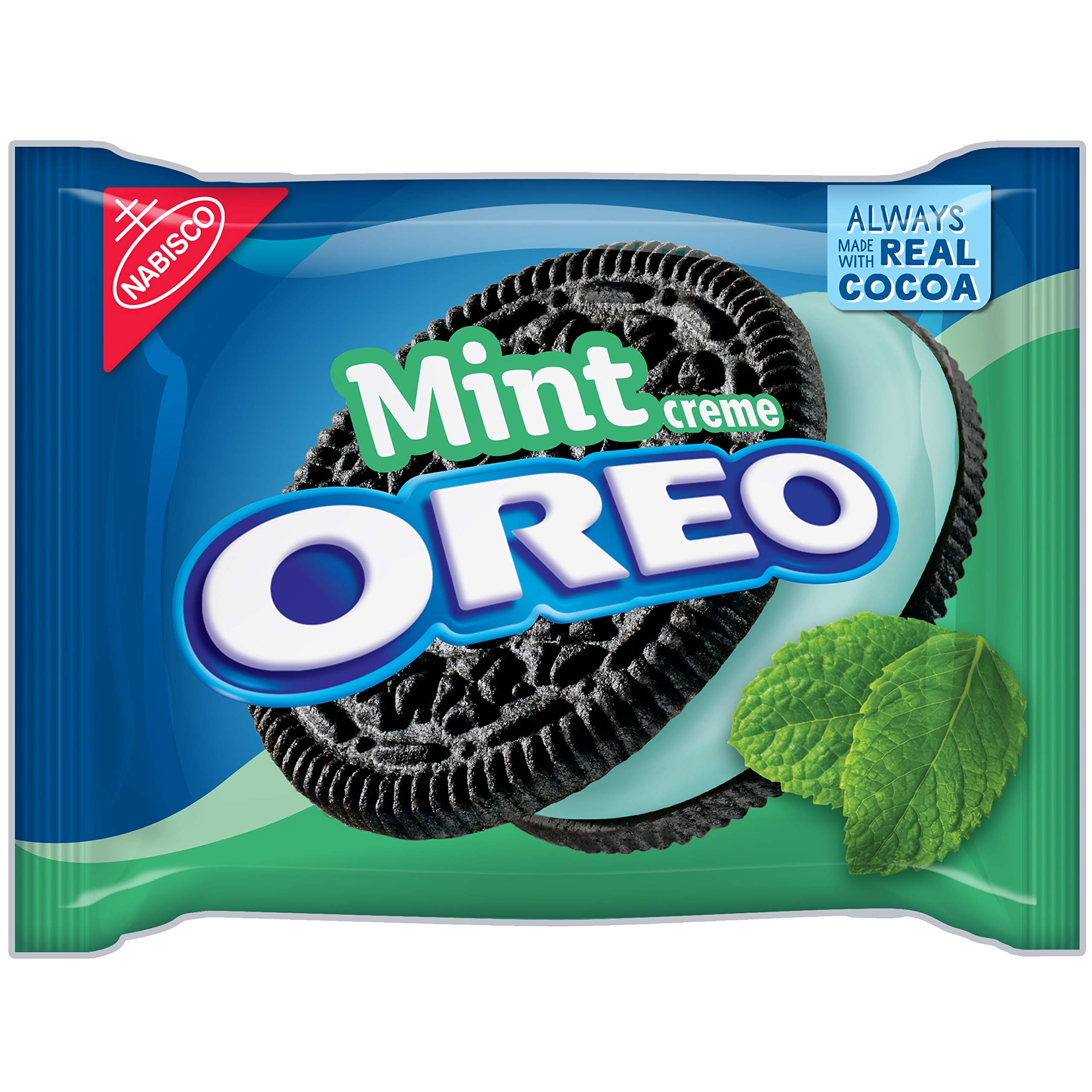Oreo Cool Mint Chocolate Sandwich Cookies – Mint Crème Snack, 15.25 oz
